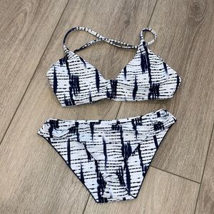 Tie dye navy bikini set